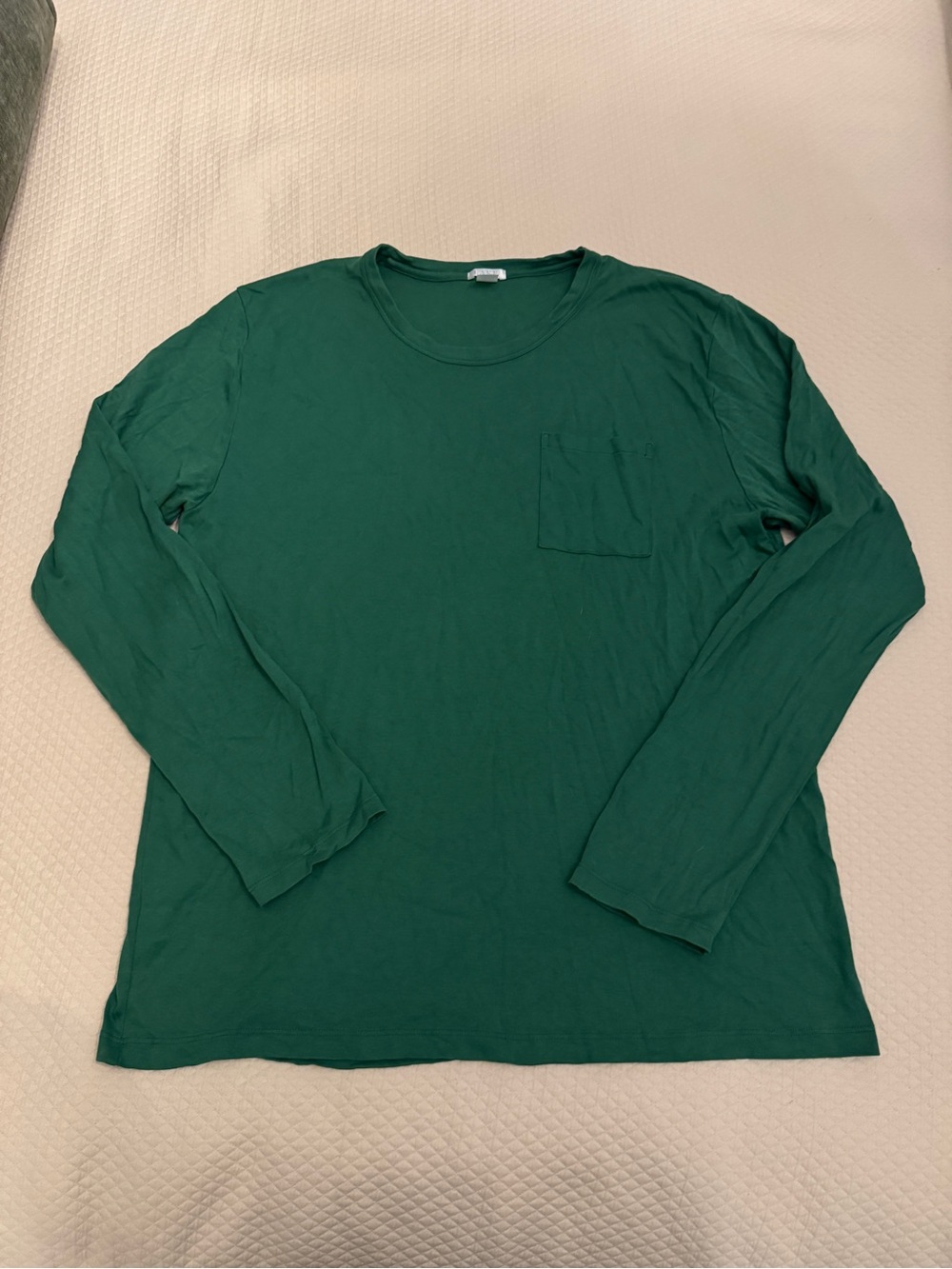 LAKE green Pima cotton long sleeve tee